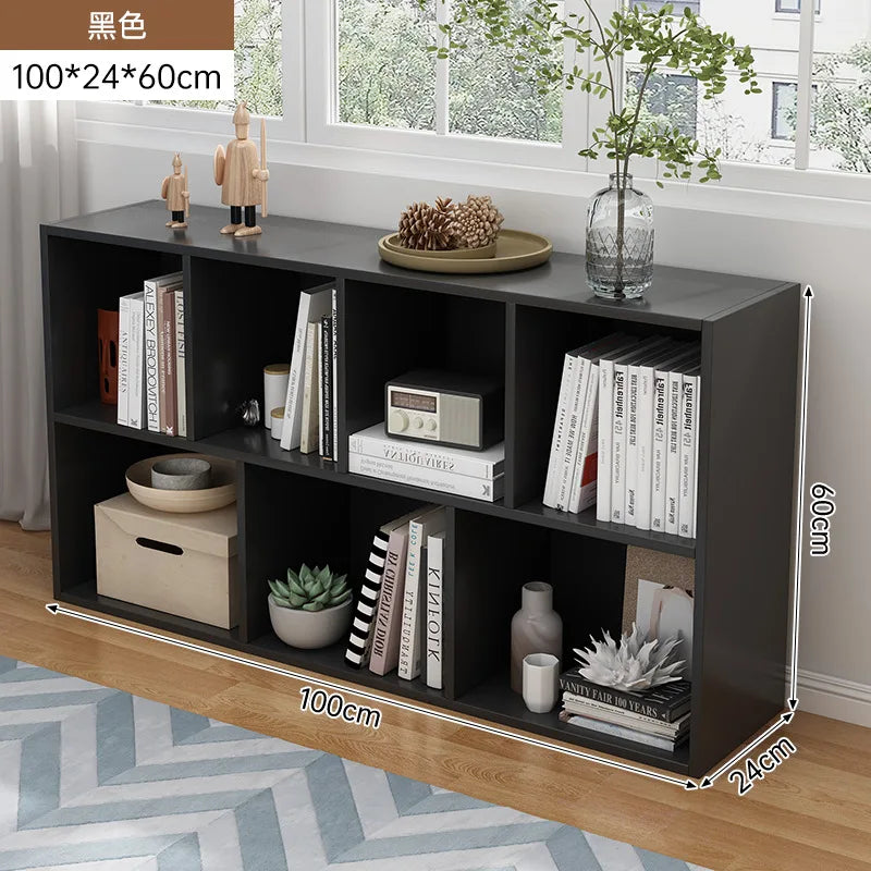 Kalek lattice cabinet free combination bookshelf floor shelf household living room wall low cabinet bookcase eight cabinets