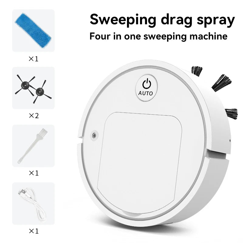 Lenovo 4 In 1 Spray Sweeping Robot Mopping & Vacuuming Strong Clean Air Purification Intelligent Robot Household Appliance