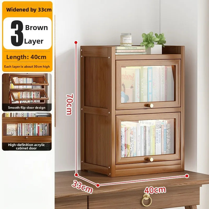 Firm Household Simple Bookshelf Shelf Floor-to-ceiling Children's Study Bookcase Wall Storage Cabinet