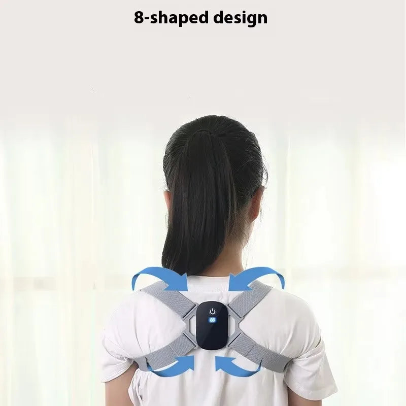 2026 New Smart Posture Corrector Rechargeable Back Brace 8 Shape Vibration Reminder 400mAh Battery for Work Study Office Home