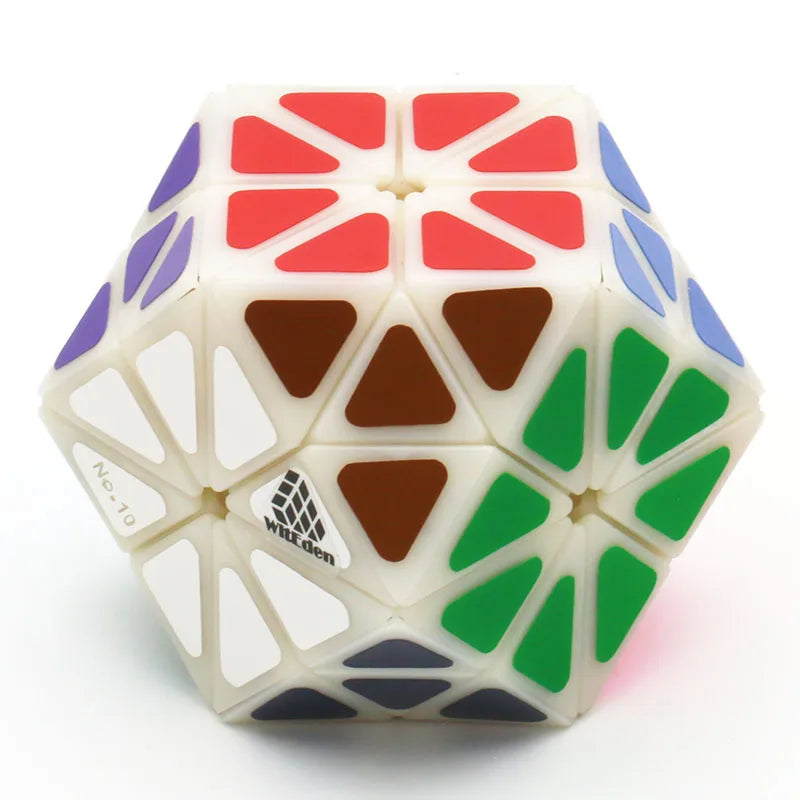 WitEden Rainbow Plus Cube 2x2x2 Twisty Puzzle Stickerless Black Original Plastic Ice Orange Collection Magic Toy Brain Teaser