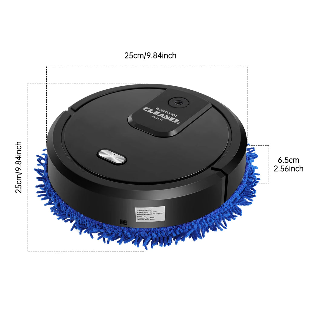 10000rpm Mopping Machine, Wet and Ary Dual-Purpose Mopping Machine, Automatic Mopping Machine-White/Black