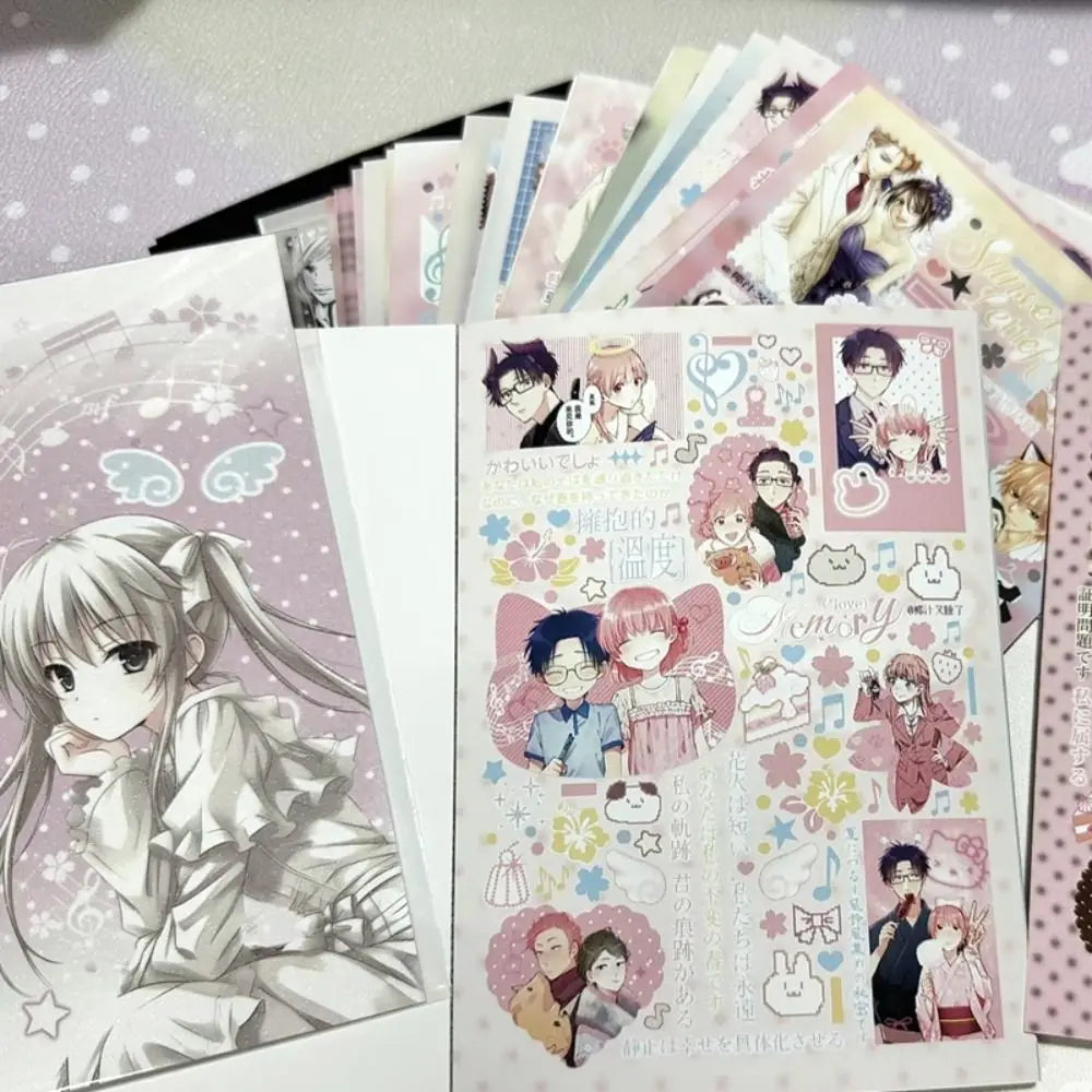 Creative Japanese Style Sticker Book DIY Pink Diary Sticker Cartoon Gift Scrapbook Sticker Stationery Supplies