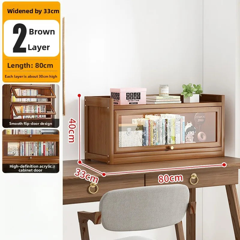 Firm Household Simple Bookshelf Shelf Floor-to-ceiling Children's Study Bookcase Wall Storage Cabinet