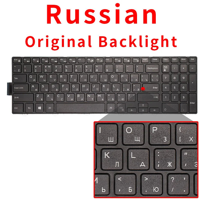 US keyboard For Dell Inspiron 15 5000 5758 5543 5548 5542 5552 5759 5551 5755 5555 5558 5557 5559 5577 5576 5748 5749 5545 5547