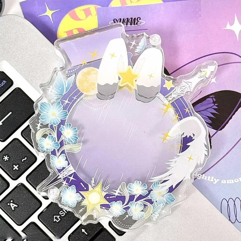 58mm Acrylic Badge Display Card Holders Brick Exquisite Anime Badge Storage Holder ID Badge Holder Boys Girls Card Sleeves