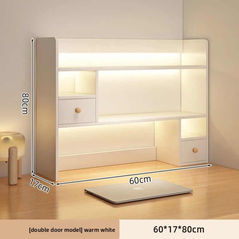 New Model Desktop Bookshelf Shelf Bedroom Office Table Small Multi-layer Shelf Living Room Desk Storage Simple Bookcase Factory