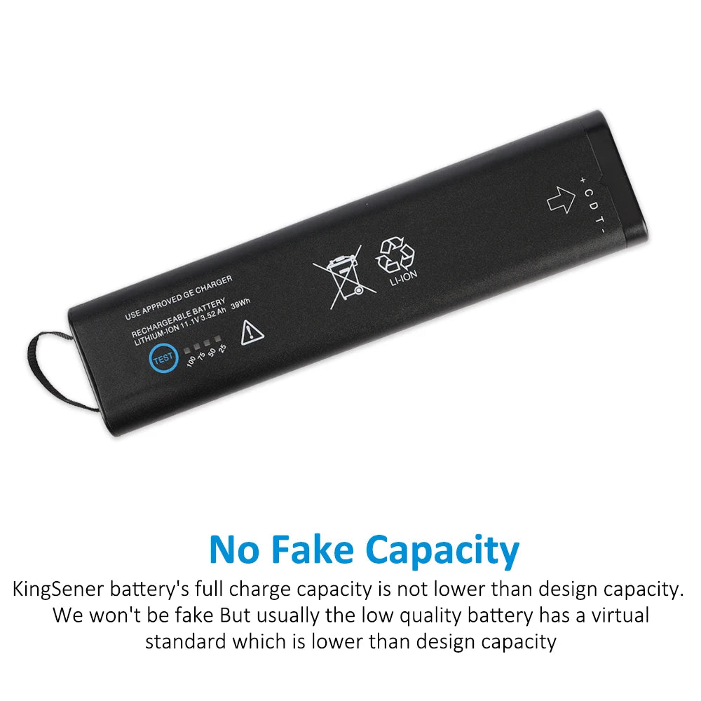 KingSener SM201-6 Replacement Li-ion Battery For GE DASH 3000 4000 5000 B20 B30 B40 B20I B30I B40I SM 201-6 11.1V 39WH