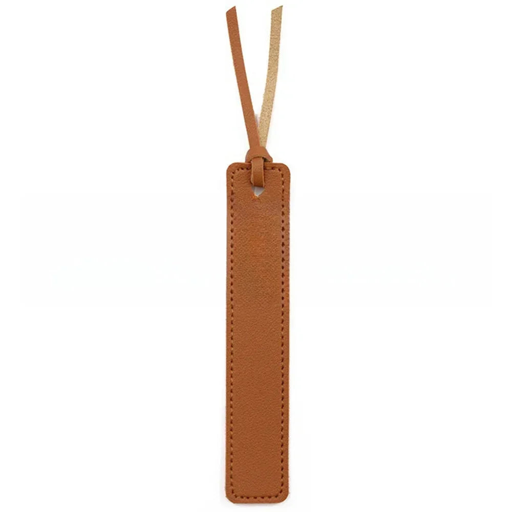 Fashion Solid Color Leather Book Mark Tag Read Marks Reader Pager Bookmark Holder Office Stationery Supply Teacher Gift