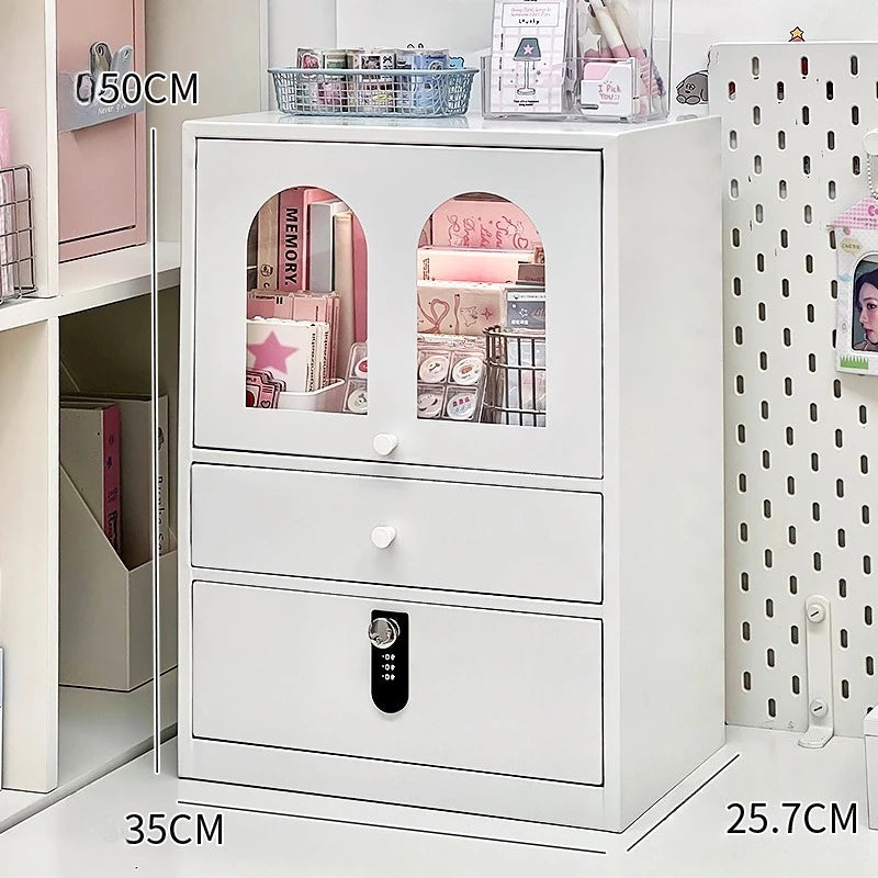 Desktop Cabinet Desk Drawer Style Cotton Doll Doll Millet Layered Iron Storage Cabinet