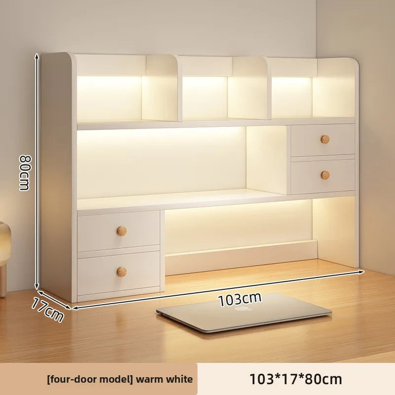 New Model Desktop Bookshelf Shelf Bedroom Office Table Small Multi-layer Shelf Living Room Desk Storage Simple Bookcase Factory