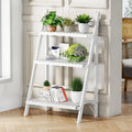 4-Tier Bamboo Bookcase with Drawers & Hooks Narrow Ladder Shelf 24.8x10.6x59.5in Storage Organizer Home Office, Customized