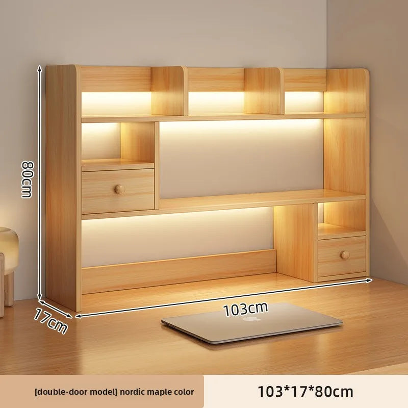 New Model Desktop Bookshelf Shelf Bedroom Office Table Small Multi-layer Shelf Living Room Desk Storage Simple Bookcase Factory
