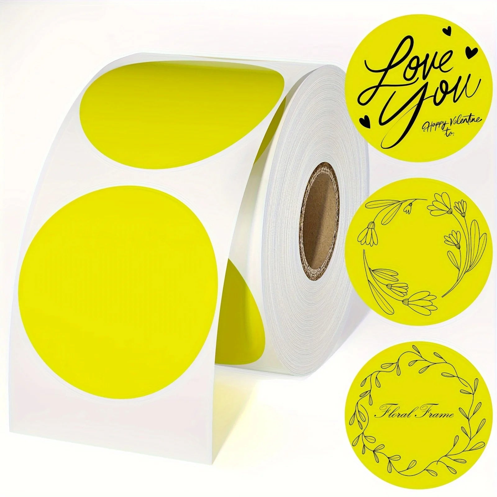 Thermal Sticker Labels, 5.08cm Thermal Stickers, Color Multi-Purpose Round Direct Thermal Labels for Name Tag, Small Business