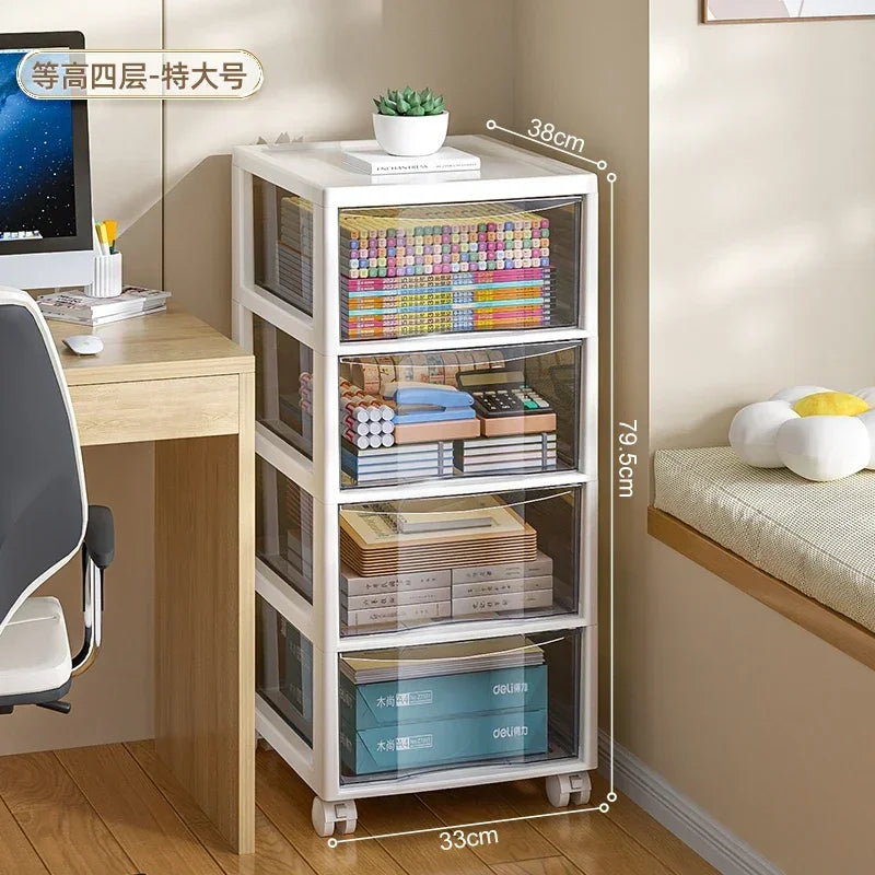 Moisture Proof File Cabinet for Students Office Storage Bin Anti Slip A4 Drawer Wear Resistant Stationery Rack Durable