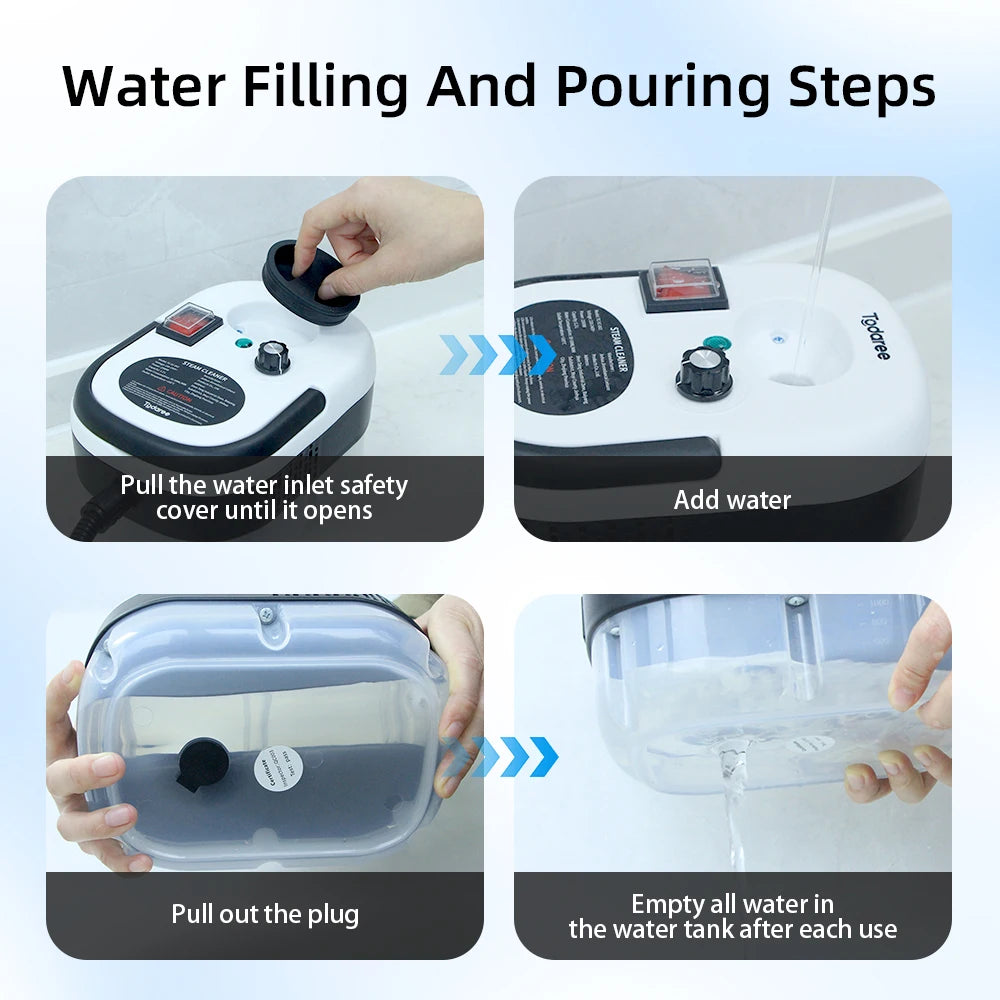 2500W Multi Function Steam Cleaners High Temperature Pressure Handhold Steam Cleaners Easy Clean Household Tool Kitchen Clean