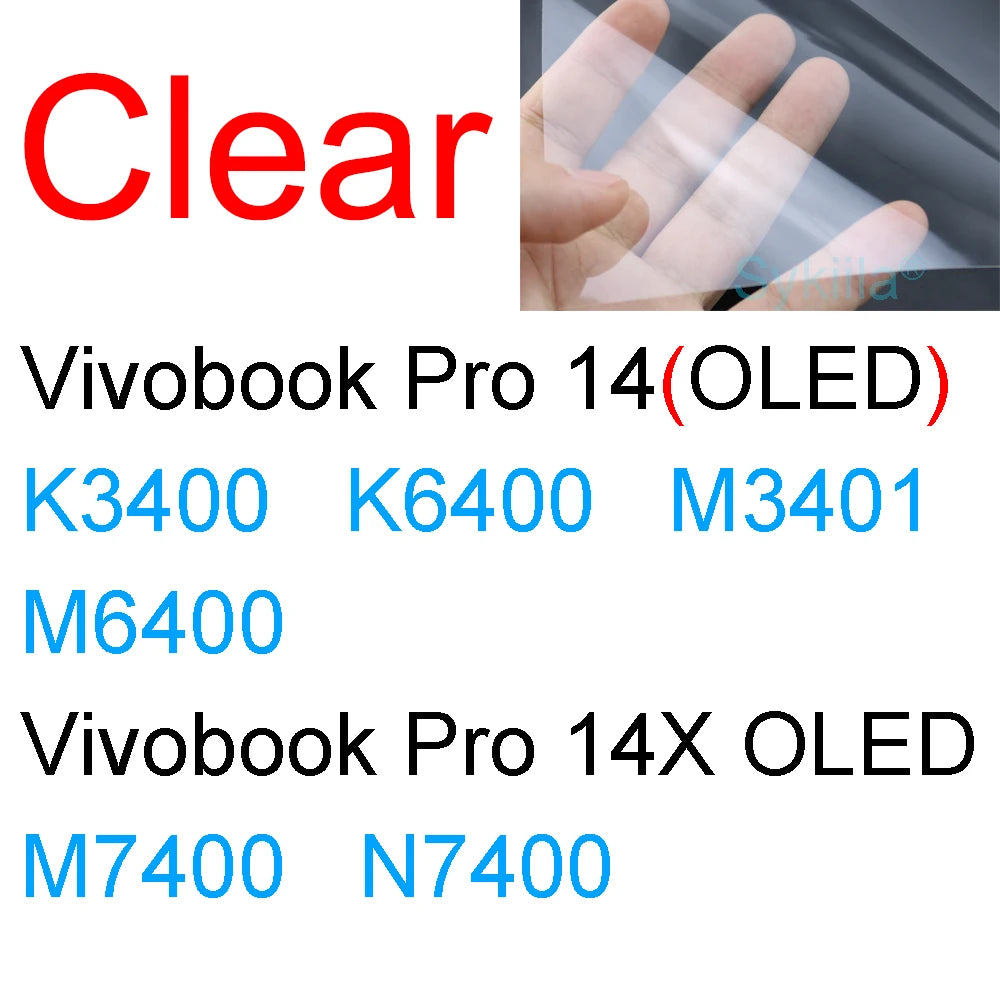 Screen Protector for ASUS Vivobook N6506 S5506 S5507 M5506 M5606 S5406 M5406 M7601 M7600 N7600 HD Clear Matte Frosted Skin Film