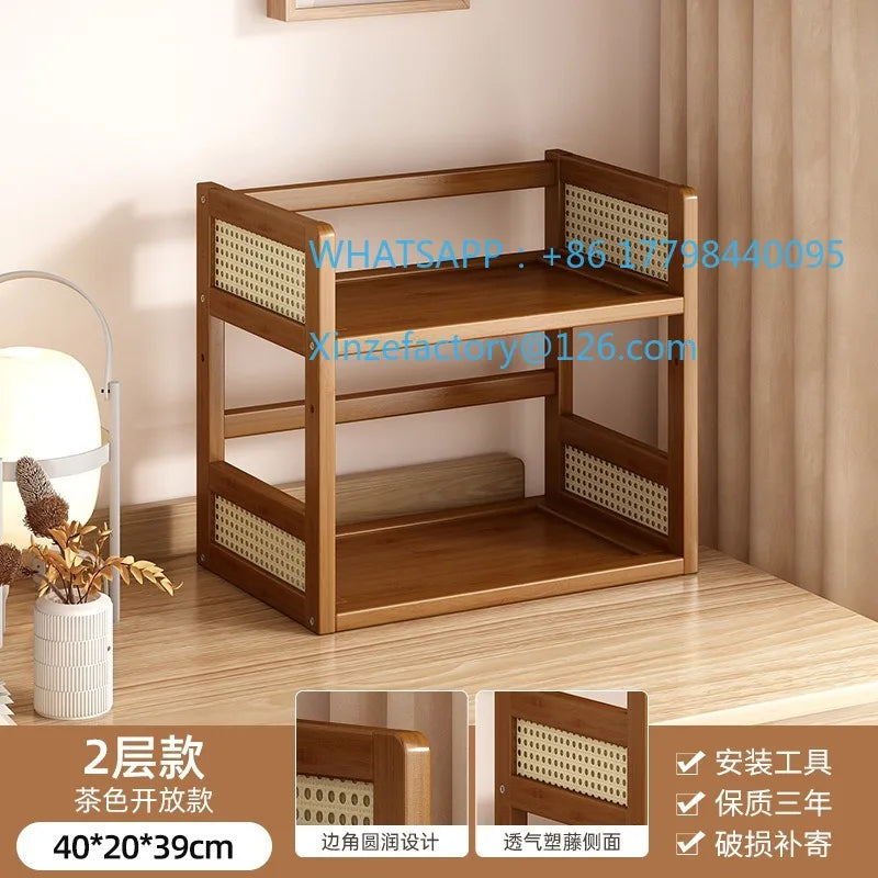 Desktop Bookshelf Shelf Desktop Office Computer Storage Rack Simple Multi-layer Small Bookshelf Home Bookcase Storage