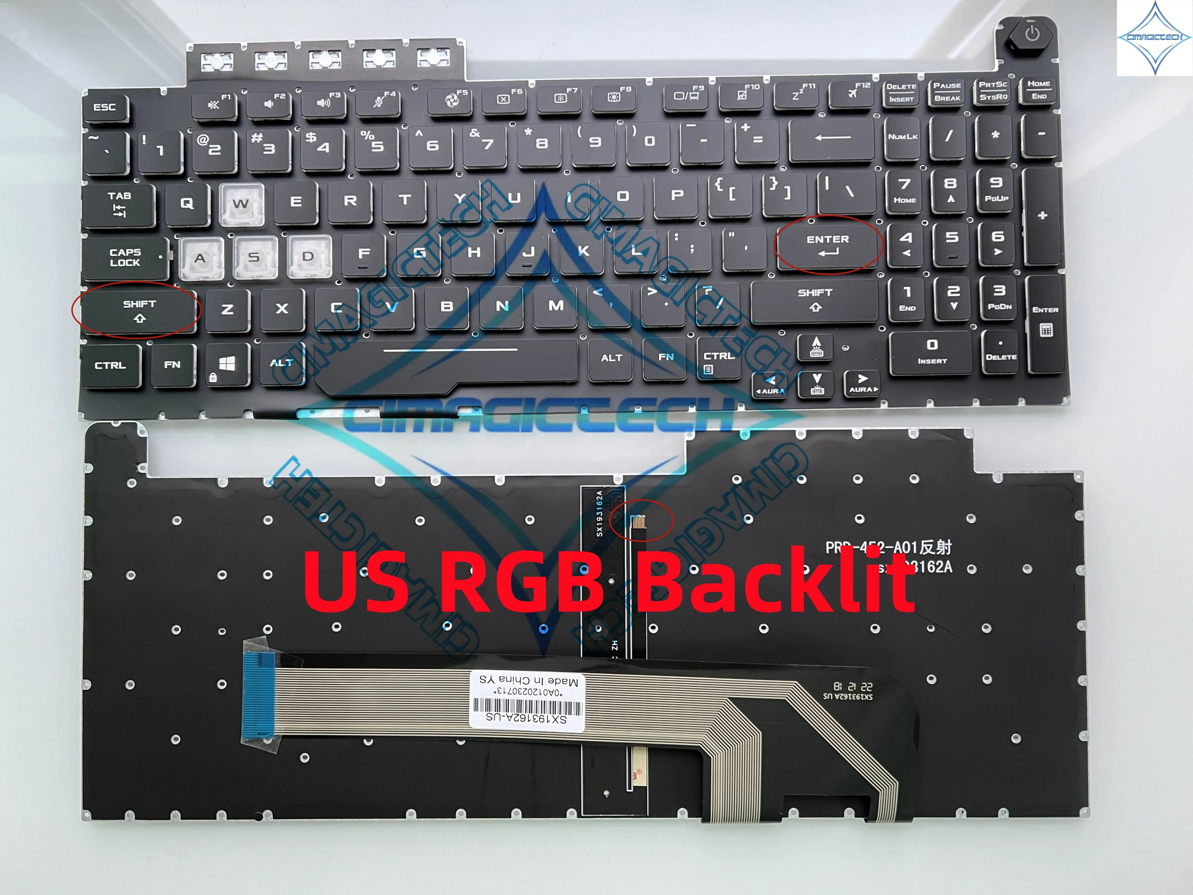 New US UA Arabic Ukrainian Russian For ASUS TUF Gaming F15 FX506 FA506 FX506H FX506LI FX506LH F17 FX706 FA706 FX706LI Keyboard