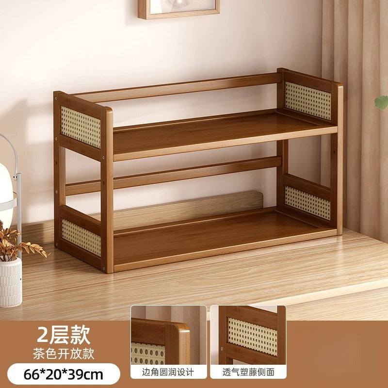 Desktop Bookshelf Shelf Desktop Office Computer Storage Rack Simple Multi-layer Small Bookshelf Home Bookcase Storage
