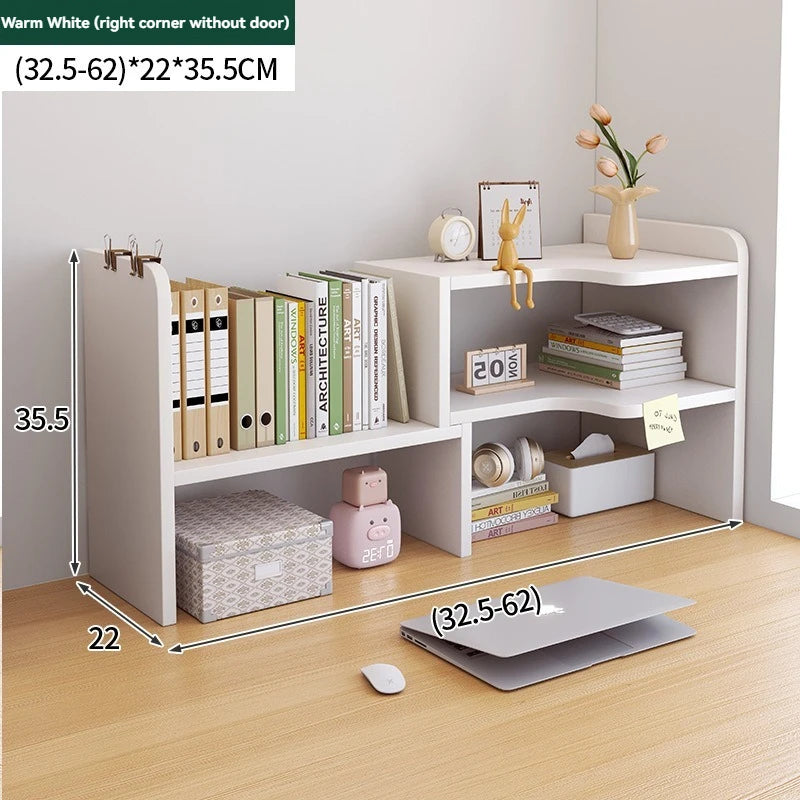 Bookshelf Office Desktop Storage Shelves Multi layer Scalable Shelves Student Desk Storage Boxes Small Bookcases