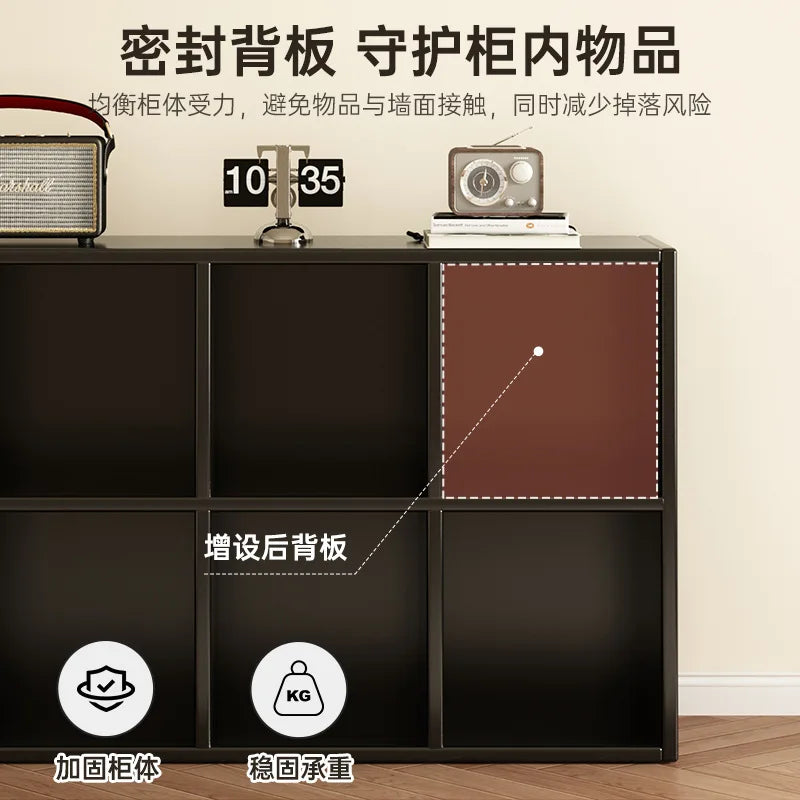 Kalek lattice cabinet free combination bookshelf floor shelf household living room wall low cabinet bookcase eight cabinets