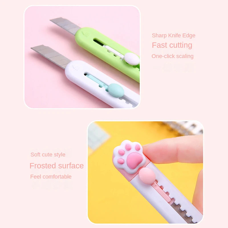Mini Cute Art Knife Portable Parcel Unpacking Knife Office Paper Cutting Hand Knife Student Stationery Supplies