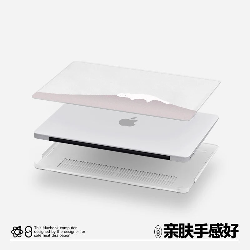 New Transparent Print Hard Shell Case For MacBook New Chip M1 Air 15 A3241 For Macbook Pro 16 A3403 New Air13.6 M2 A3240Case