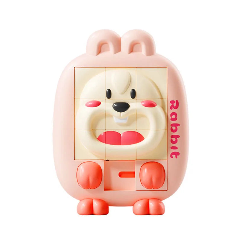 Children's early education puzzle thinking training toys Montessori teaching aids handmade three-dimensional sliding puzzle ﻿