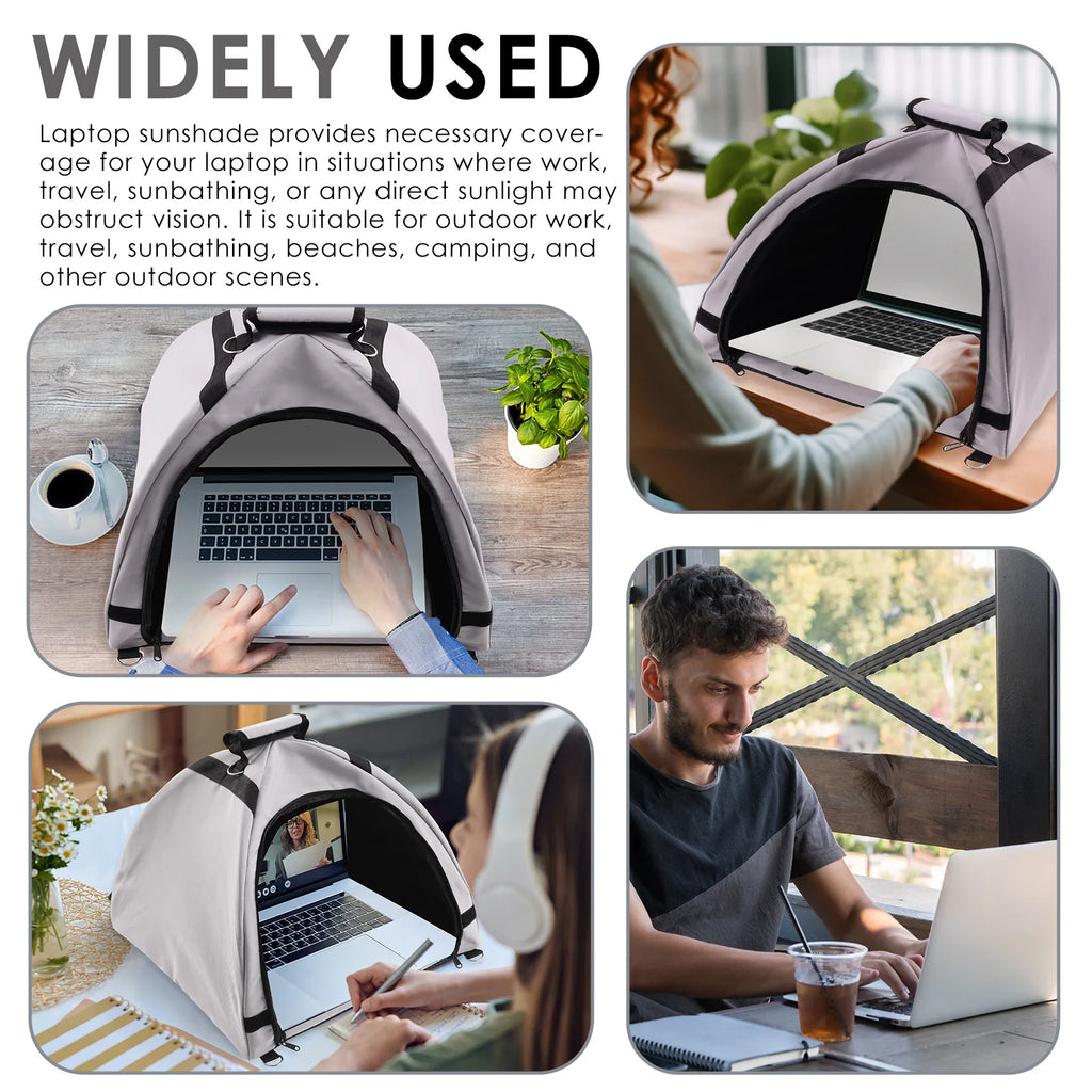 Laptop Sun Shade Privacy Screen Hood Portable Foldable Notebook Sun Shade Protects Privacy for Macbook Lenovo Dell Notebook