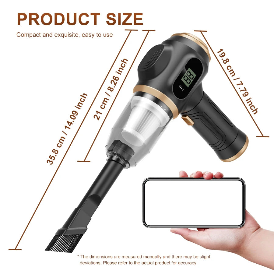 Cordless handheld vacuum cleaner, household appliance, sofa and desk cleaning, high-efficiency cleaner, carpet vacuum cleaner