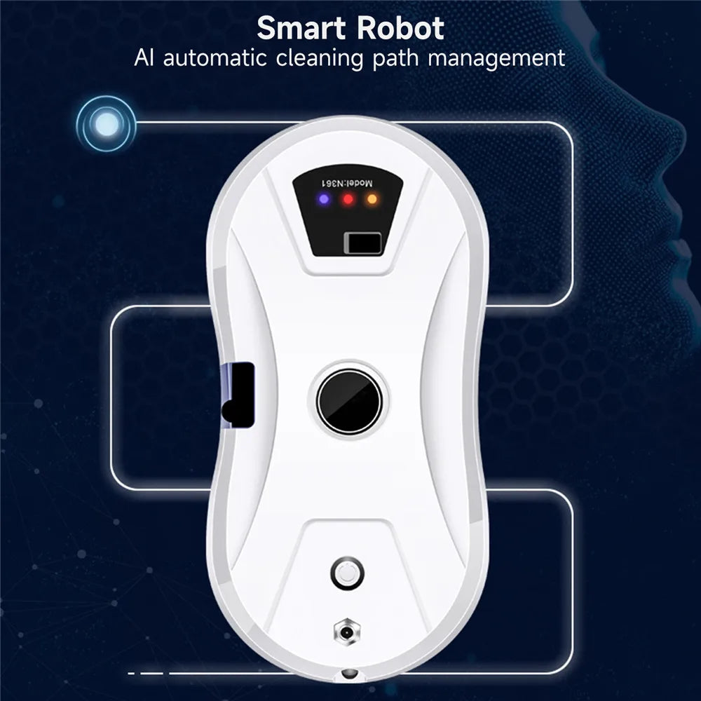 5600PA Ultra Thin Robot Vacuum Cleaner Window Cleaning Robot Window Electric Glass Automatic Water Spray Remote Control for Home