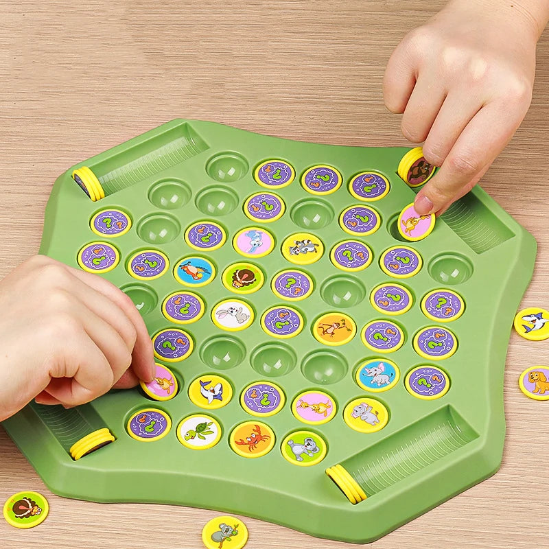 Kids Battle Chess Observation Concentration Training Fun Chess Game Toy Educational Memory Challenge Animal Fruit Flip Chess