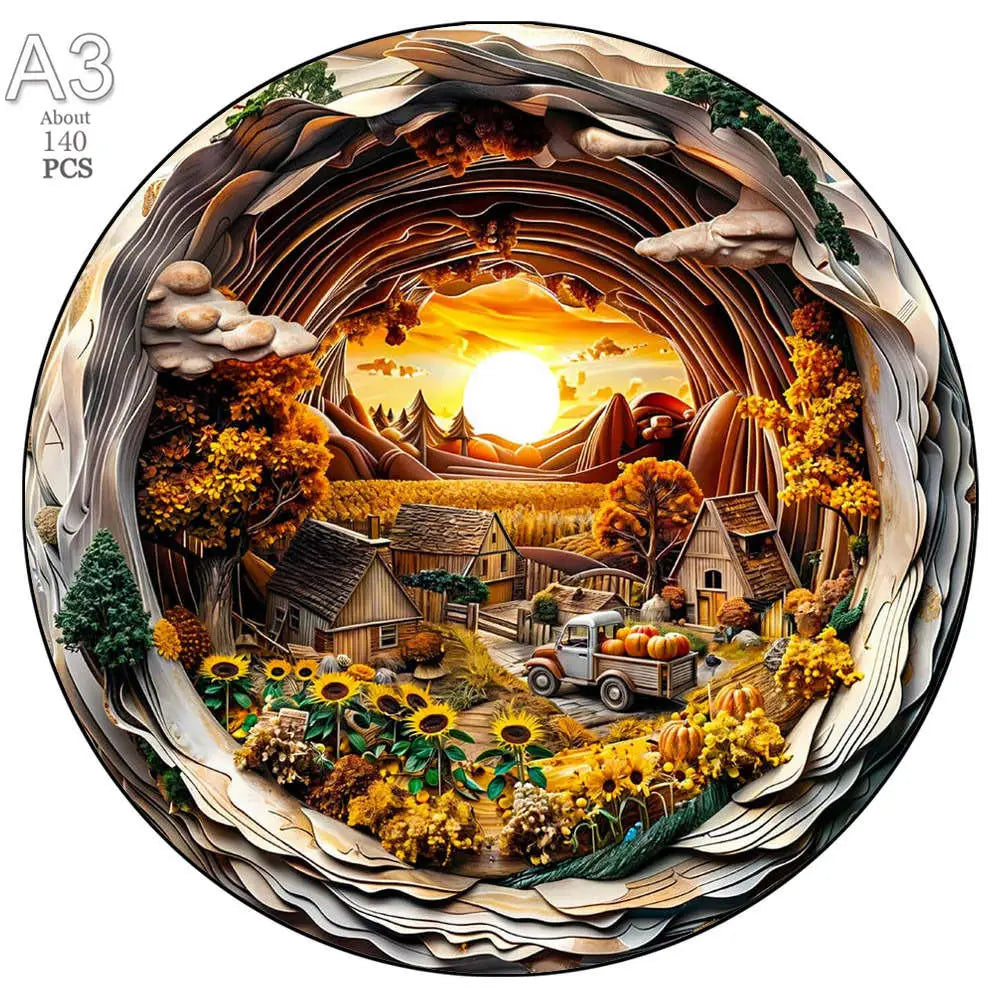 Beautiful Train Dog Wooden Puzzle Animal Puzzle Wood  Intelligent Jigsaws for Kids Adult Holiday Gifts DIY Toys