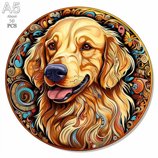 Beautiful Train Dog Wooden Puzzle Animal Puzzle Wood  Intelligent Jigsaws for Kids Adult Holiday Gifts DIY Toys