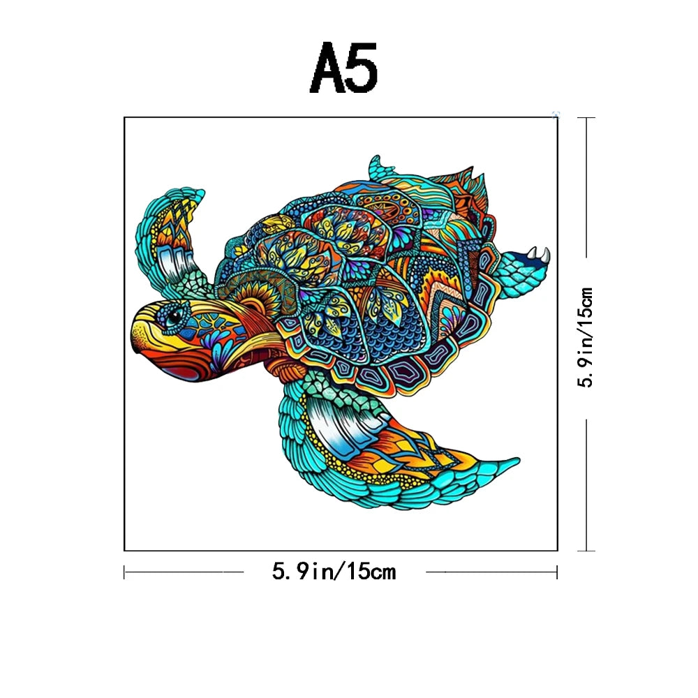 Adult advanced plywood puzzle, unique irregular animal shaped particles, suitable for home games and home decoration - ideal gif