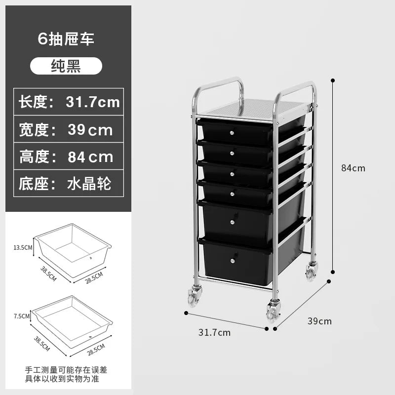 Household storage cabinets Multi-layer drawer lockers Cosmetics shelves Sundries Living room removable storage cart