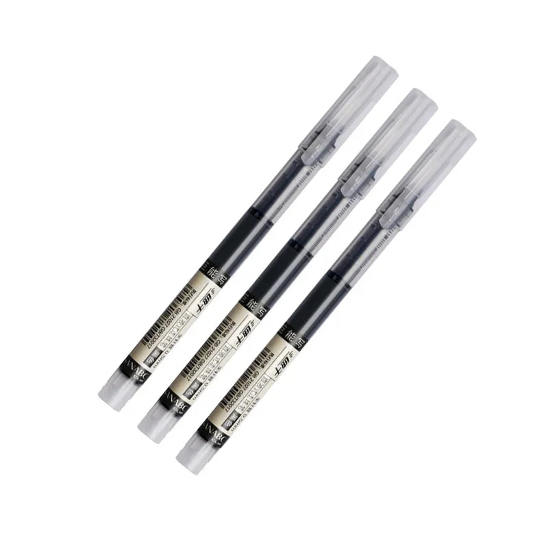 3/6/10Pcs Exam Signature Gel Pen 0.5mm Black Blue Ink School Office Student Ballpoint Straight Pens Writing Stationery School