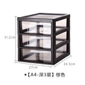 Modern File Cabinet with Clear Drawers,Multi-Layer Mobile Storage Unit for Office Home,Stackable Plastic Organizer for Documents