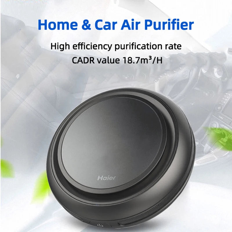 USB Car Air Purifier Oxygen Cleaner with Negative Ion 99% Pollutant Removal Interior Essential Car Supplies for Haier