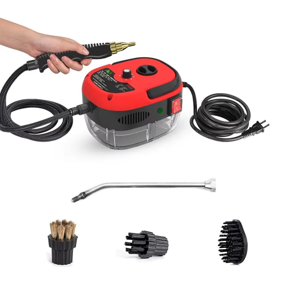 Small and Portable High Temp Pressurized Steam Cleaner 110VUS Plug With Brush Heads Kitchen Car AC Home Sterilization Cleaning
