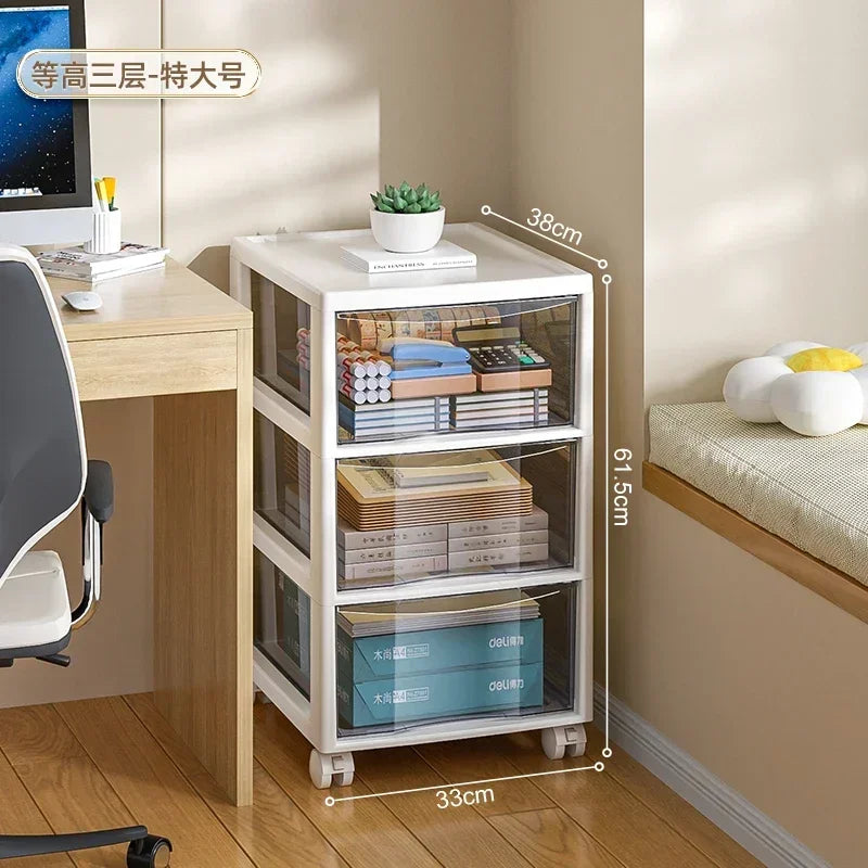 Moisture Proof File Cabinet for Students Office Storage Bin Anti Slip A4 Drawer Wear Resistant Stationery Rack Durable
