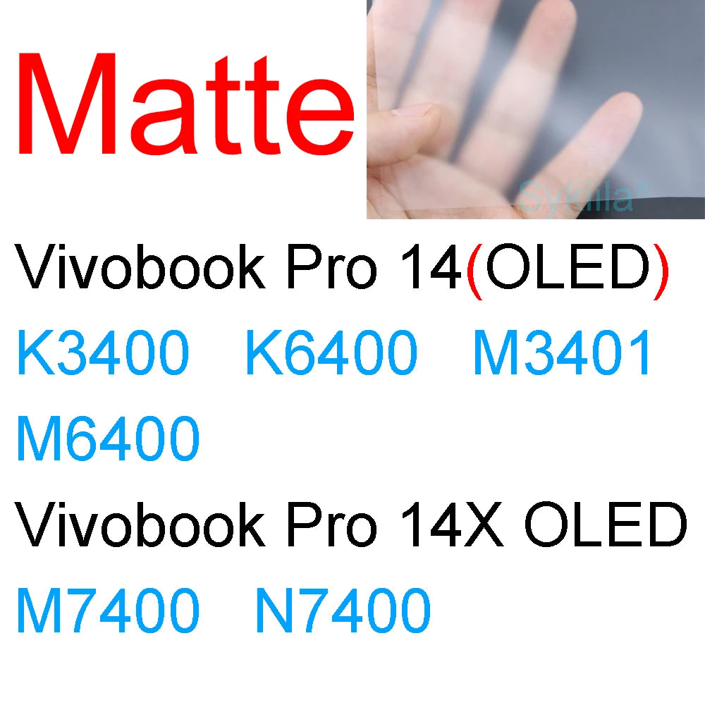 Screen Protector for ASUS Vivobook N6506 S5506 S5507 M5506 M5606 S5406 M5406 M7601 M7600 N7600 HD Clear Matte Frosted Skin Film