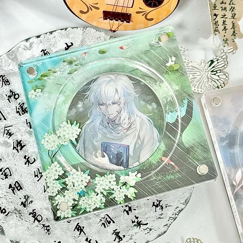 58mm Acrylic Badge Display Card Holders Brick Exquisite Anime Badge Storage Holder ID Badge Holder Boys Girls Card Sleeves