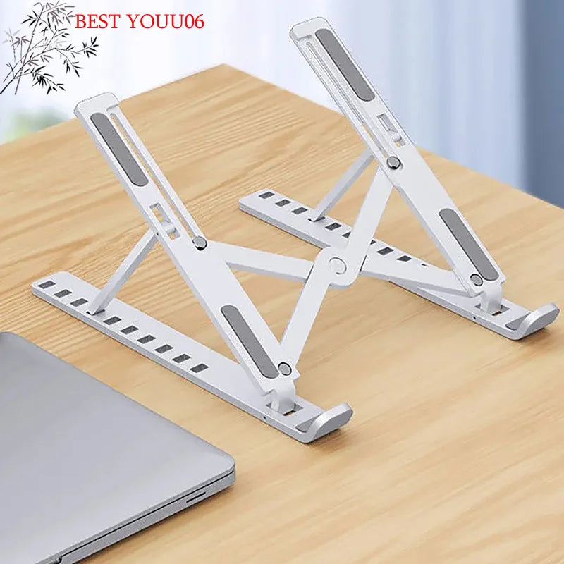 Hot Universal Laptop Stand Adjustable Notebook Holder For Macbook Non-slip Foldable Cooling Base Bracket For Laptop Tablet Phone