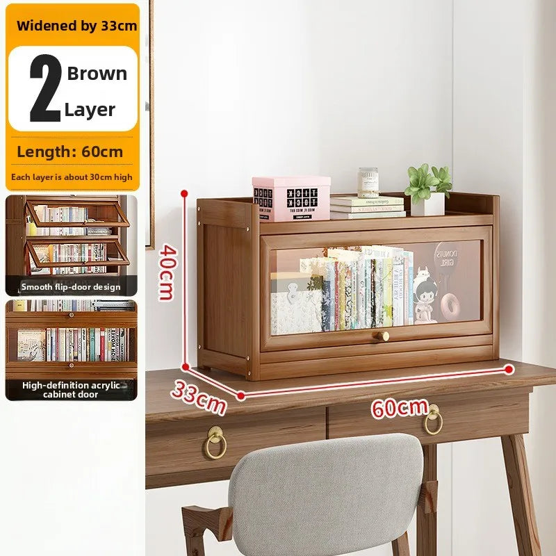 Firm Household Simple Bookshelf Shelf Floor-to-ceiling Children's Study Bookcase Wall Storage Cabinet