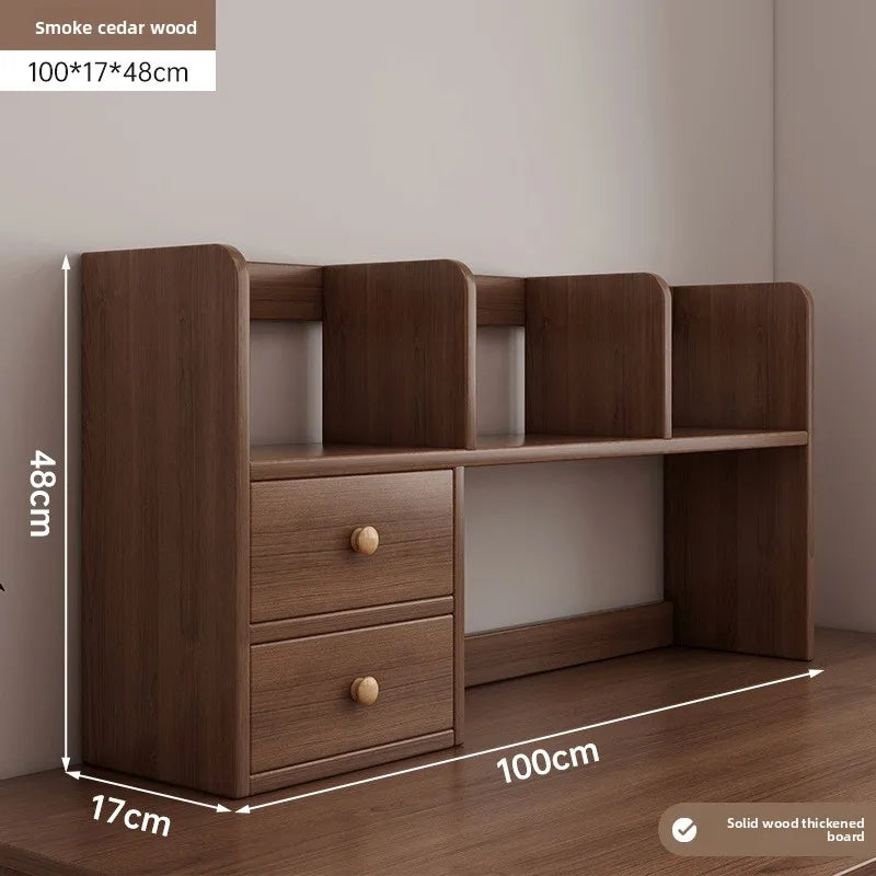 Firm Desktop bookshelf shelf bedroom office table small multi-layer shelf living room desk storage simple bookcase