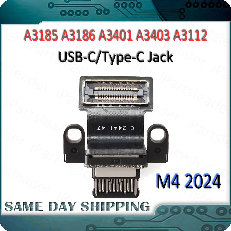 2024 New A3185 A3186 A3401 A3403 A3112 Type-C USB-C Connector for Macbook Pro M4 Pro/Max 14" 16" Power DC Jack Charger