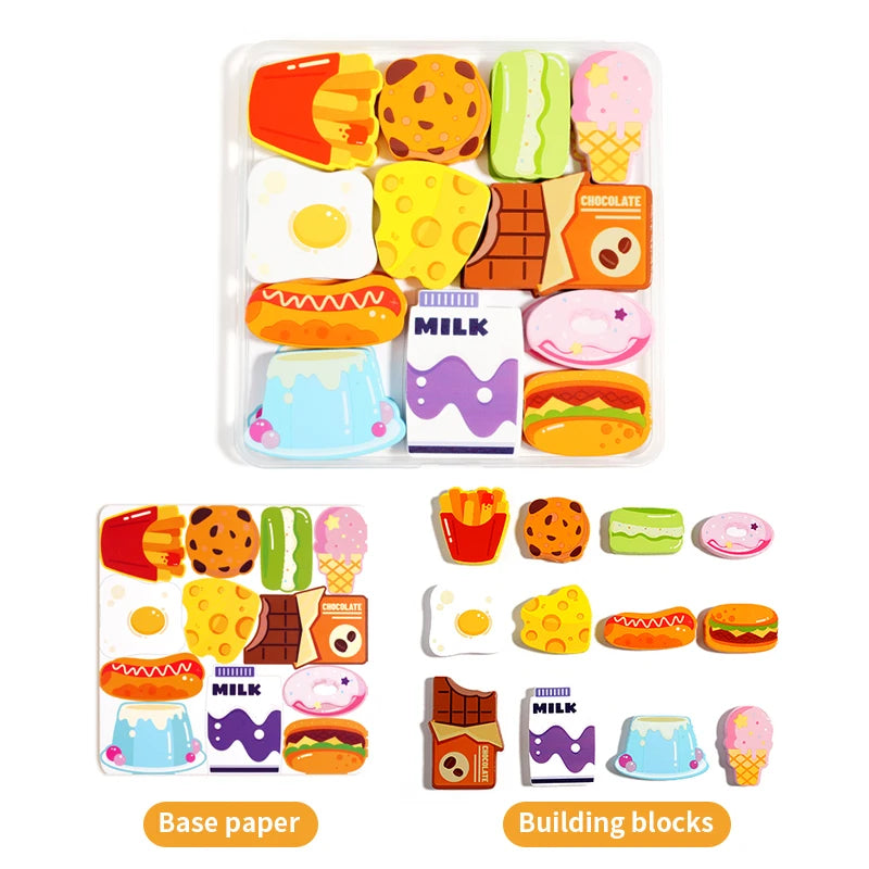 Montessori Toy Wooden jigsaw Puzzle Creative 3D Puzzle for Children's Intelligence Development Ealy Educational Toy For Children