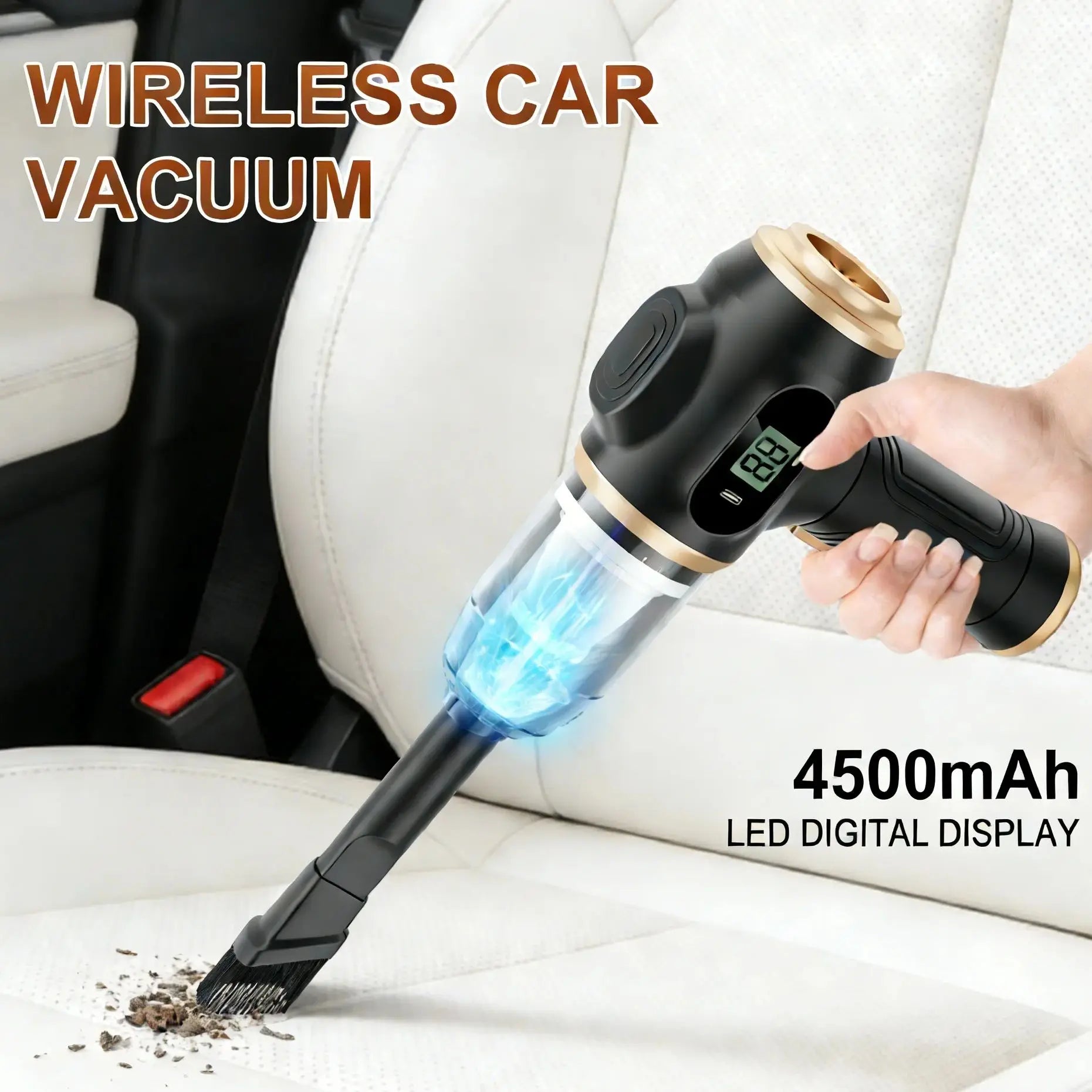 Cordless handheld vacuum cleaner, household appliance, sofa and desk cleaning, high-efficiency cleaner, carpet vacuum cleaner